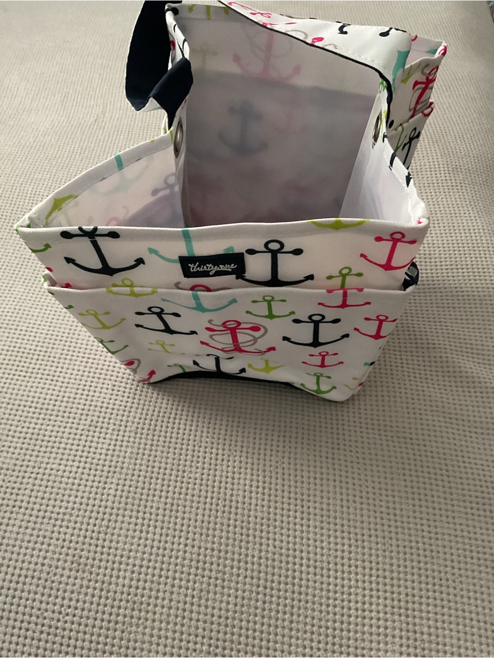thirty-one White  Caddy with Multicolor Anchors